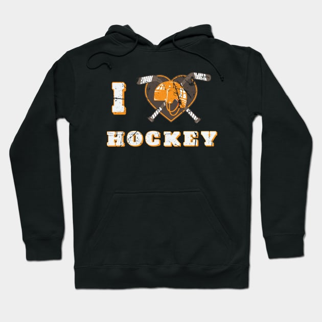 I Love Hockey Hoodie by FungibleDesign